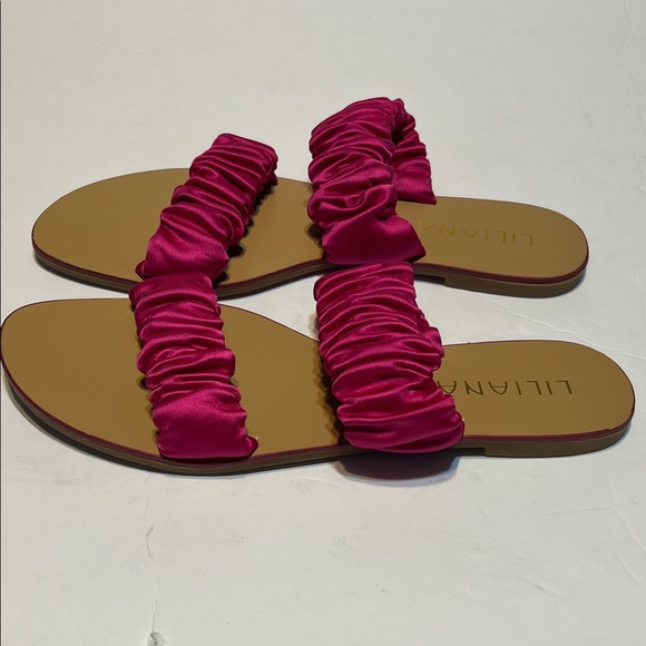 Liliana Fuchsia Ruffled Sandals - Picture 1 of 3
